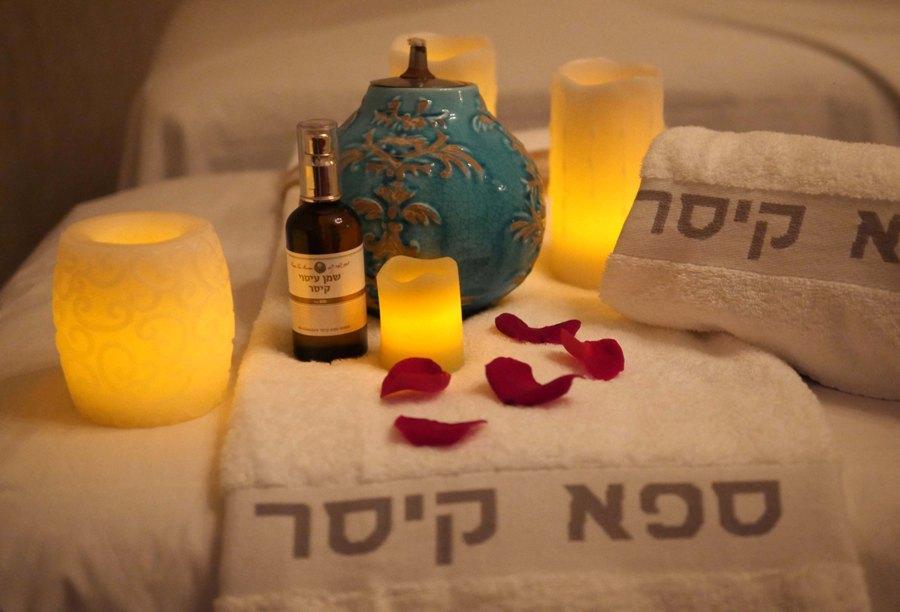 אווירה ייחודית בחדר הטיפולים - ספא קיסר