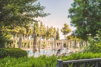   בריכת המלון מוקפת בעצים ירוקים  - ספא במלון King David ירושלים