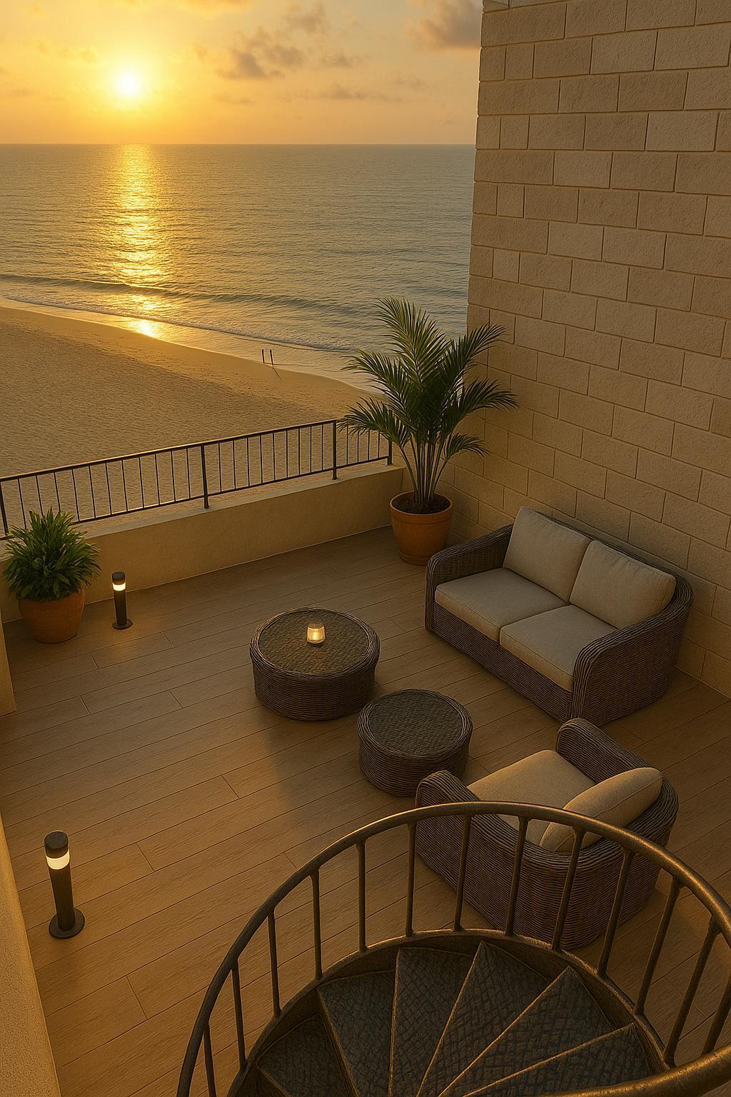  מרפסת מול הים - ספא גורדונס