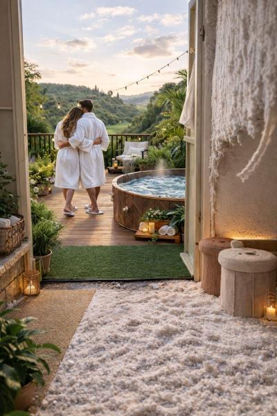 חבילה זוגית הכוללת עיסוי למשך 30 דקות וכניסה למתקנים 