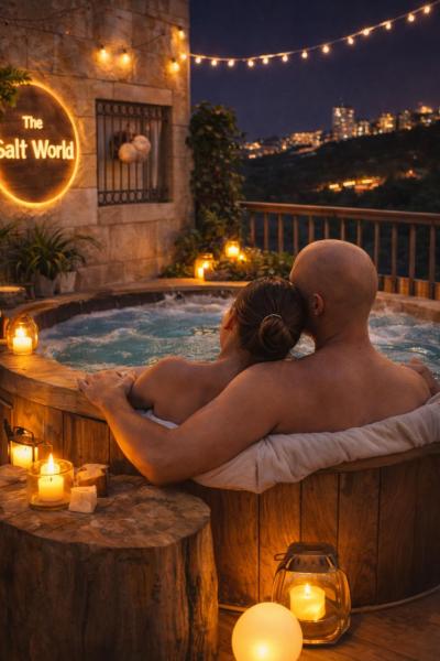 חבילת ספא זוגית הכולל עיסוי בחדר מלח למשך 45 דקות וכניסה למתקנים 