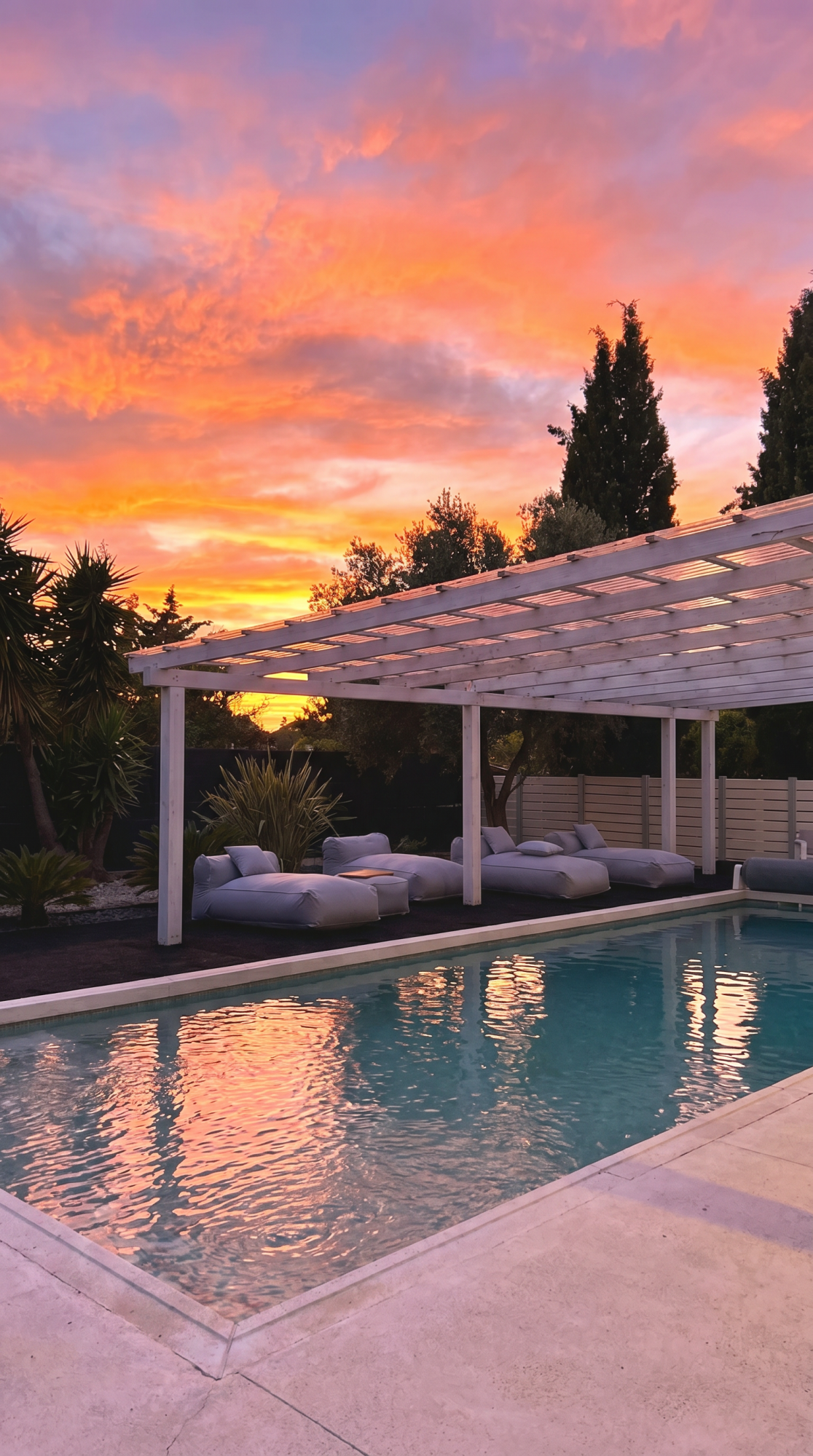  בריכה חיצונית בשקיעה - Liberty spa & suites